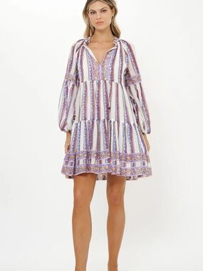 Oliphant balloon long sleeve short dress Haveli Peri
